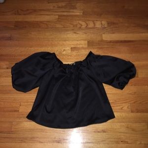 Black off the shoulder blouse